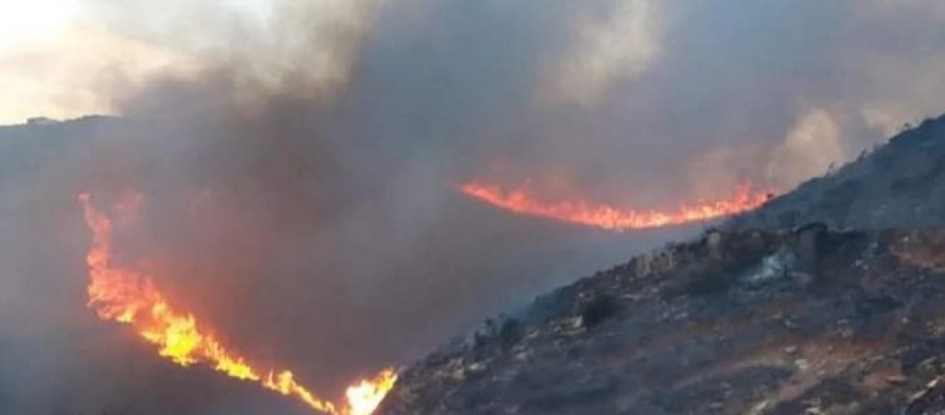 Μεγάλη φωτιά στην Άνδρο καίει εκτός ελέγχου: Εκκενώνονται χωριά - Τραυματίστηκε πυροσβέστης (upd2)